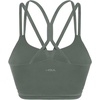 image:imageHSIA Sports Bras for Women Strappy Criss Cross Back Medium Support Yoga Crop Top with Removable Padded CupArmy Green