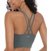 image:imageHSIA Sports Bras for Women Strappy Criss Cross Back Medium Support Yoga Crop Top with Removable Padded CupArmy Green