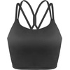 image:imageHSIA Sports Bras for Women Strappy Criss Cross Back Medium Support Yoga Crop Top with Removable Padded CupBlack