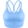 image:imageHSIA Sports Bras for Women Strappy Criss Cross Back Medium Support Yoga Crop Top with Removable Padded CupStill Water Blue