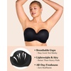 image:imageHSIA Strapless Bra for Women Large Bust Seamless Underwire Plus Size Convertible Bandeau BraBlack
