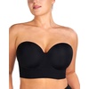 image:imageHSIA Strapless Bra for Women Large Bust Seamless Underwire Plus Size Convertible Bandeau BraBlack01