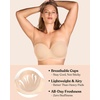 image:imageHSIA Strapless Bra for Women Large Bust Seamless Underwire Plus Size Convertible Bandeau BraLight Beige