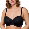 image:imageHSIA Strapless Bras for Women Large Breasts Non Slip Full Coverage Underwire Supportive Multiway Strapless Bra Plus SizeDark Black