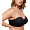 image:imageHSIA Strapless Bras for Women Large Breasts Non Slip Full Coverage Underwire Supportive Multiway Strapless Bra Plus SizeDark Black