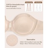 image:imageHSIA Strapless Bras for Women Longline Corset for Large Bust Plus Size Supportive Bustier Minimizer Convertible BandeauAlmond Beige