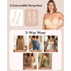 image:imageHSIA Strapless Bras for Women Longline Corset for Large Bust Plus Size Supportive Bustier Minimizer Convertible BandeauBeige