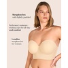 image:imageHSIA Strapless Bras for Women Longline Corset for Large Bust Plus Size Supportive Bustier Minimizer Convertible BandeauBeige