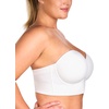 image:imageHSIA Strapless Bras for Women Longline Corset for Large Bust Plus Size Supportive Bustier Minimizer Convertible BandeauBeige Classic