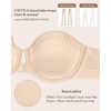 image:imageHSIA Strapless Bras for Women Longline Corset for Large Bust Plus Size Supportive Bustier Minimizer Convertible BandeauBeige Tone