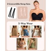 image:imageHSIA Strapless Bras for Women Longline Corset for Large Bust Plus Size Supportive Bustier Minimizer Convertible BandeauBlack