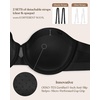 image:imageHSIA Strapless Bras for Women Longline Corset for Large Bust Plus Size Supportive Bustier Minimizer Convertible BandeauBlack Tone