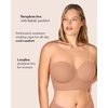 image:imageHSIA Strapless Bras for Women Longline Corset for Large Bust Plus Size Supportive Bustier Minimizer Convertible BandeauDark Beige