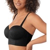 image:imageHSIA Strapless Bras for Women Longline Corset for Large Bust Plus Size Supportive Bustier Minimizer Convertible BandeauLace Black Lace