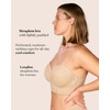 image:imageHSIA Strapless Bras for Women Longline Corset for Large Bust Plus Size Supportive Bustier Minimizer Convertible BandeauLace Natural Nude
