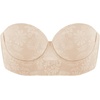 image:imageHSIA Strapless Bras for Women Longline Corset for Large Bust Plus Size Supportive Bustier Minimizer Convertible BandeauLace Natural Nude Lace
