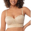 image:imageHSIA Strapless Bras for Women Longline Corset for Large Bust Plus Size Supportive Bustier Minimizer Convertible BandeauLace Natural Nude Style