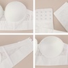 image:imageHSIA Strapless Bras for Women Longline Corset for Large Bust Plus Size Supportive Bustier Minimizer Convertible BandeauLace White Style