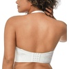 image:imageHSIA Strapless Bras for Women Longline Corset for Large Bust Plus Size Supportive Bustier Minimizer Convertible BandeauLace White Style