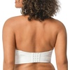 image:imageHSIA Strapless Bras for Women Longline Corset for Large Bust Plus Size Supportive Bustier Minimizer Convertible BandeauLace White Style