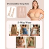 image:imageHSIA Strapless Bras for Women Longline Corset for Large Bust Plus Size Supportive Bustier Minimizer Convertible BandeauNatural Nude