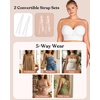 image:imageHSIA Strapless Bras for Women Longline Corset for Large Bust Plus Size Supportive Bustier Minimizer Convertible BandeauWhite