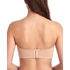 image:imageHSIA Strapless Bras for Women Push Up Seamless Underwire Padded Balconette Demi Convertible Bra for Small BustsAlmond Beige