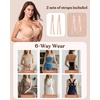 image:imageHSIA Strapless Bras for Women Push Up Seamless Underwire Padded Balconette Demi Convertible Bra for Small BustsAlmond Beige