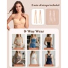 image:imageHSIA Strapless Bras for Women Push Up Seamless Underwire Padded Balconette Demi Convertible Bra for Small BustsBeige