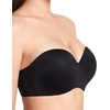 image:imageHSIA Strapless Bras for Women Push Up Seamless Underwire Padded Balconette Demi Convertible Bra for Small BustsBlack