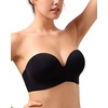 image:imageHSIA Wireless Tshirt Bras for Women Push Up Seamless Full Coverage Bralette No Wire Everyday Comfort BraBlack