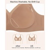image:imageHSIA Wireless Tshirt Bras for Women Push Up Seamless Full Coverage Bralette No Wire Everyday Comfort BraCoffee
