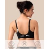image:imageHSIA Wireless Tshirt Bras for Women Push Up Seamless Full Coverage Bralette No Wire Everyday Comfort BraDark Black