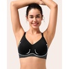 image:imageHSIA Wireless Tshirt Bras for Women Push Up Seamless Full Coverage Bralette No Wire Everyday Comfort BraDark Black