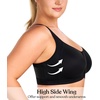 image:imageHSIA Womens Posture Minimizer Bra  Front Closure Bra for Women No Underwire Back Support Plus Size Full Coverage BraBlack