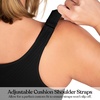 image:imageHSIA Womens Posture Minimizer Bra  Front Closure Bra for Women No Underwire Back Support Plus Size Full Coverage BraBlack