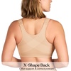 image:imageHSIA Womens Posture Minimizer Bra  Front Closure Bra for Women No Underwire Back Support Plus Size Full Coverage BraNatural Nude