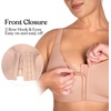 image:imageHSIA Womens Posture Minimizer Bra  Front Closure Bra for Women No Underwire Back Support Plus Size Full Coverage BraPeach Whip