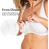 image:imageHSIA Womens Posture Minimizer Bra  Front Closure Bra for Women No Underwire Back Support Plus Size Full Coverage BraWhite