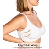 image:imageHSIA Womens Posture Minimizer Bra  Front Closure Bra for Women No Underwire Back Support Plus Size Full Coverage BraWhite