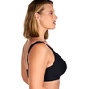 image:imageHSIA Womens Seamless Wireless Bras with Support and Lift No Underwire Supportive Bras with Back Smoothing Full Coverage Mesh BralettesBlack L