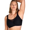 image:imageHSIA Womens Seamless Wireless Bras with Support and Lift No Underwire Supportive Bras with Back Smoothing Full Coverage Mesh BralettesBlack L