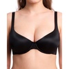 image:imageHSIA Balconette Bras for Women Underwire Unlined Demi Elodie Cloudsoft Half Cup Satin BrasBlack