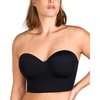 image:imageHSIA Longline Strapless Bra for Women AntiSlip Support Corset for Large Bust Convertible Bustier Bandeau for Big BreastsBlack