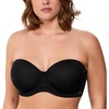 image:imageHSIA Strapless Bras for Women Large Breasts Non Slip Full Coverage Underwire Supportive Multiway Strapless Bra Plus SizeDark Black