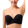 image:imageHSIA Wireless Tshirt Bras for Women Push Up Seamless Full Coverage Bralette No Wire Everyday Comfort BraBlack