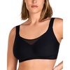 image:imageHSIA Womens Seamless Wireless Bras with Support and Lift No Underwire Supportive Bras with Back Smoothing Full Coverage Mesh BralettesBlack L