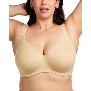 image:imageHSIA Bras for Women Minimizer Full Coverage Plus Size T Shirt Unlined Underwire Smooth Bra Seamless Cups Joan Ultimate SoftBeige