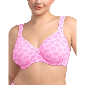 image:imageHSIA Bras for Women Minimizer Full Coverage Plus Size T Shirt Unlined Underwire Smooth Bra Seamless Cups Joan Ultimate SoftBlush Kiss