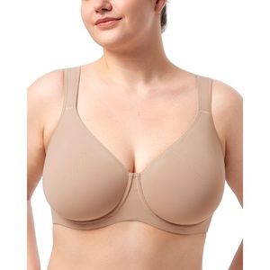 image:imageHSIA Bras for Women Minimizer Full Coverage Plus Size T Shirt Unlined Underwire Smooth Bra Seamless Cups Joan Ultimate SoftShifting Sand